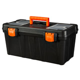 Certified Portable Plastic Tool Box with Removable Tray, 20-in