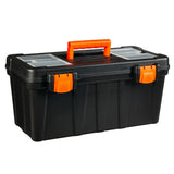 Certified Portable Plastic Tool Box with Removable Tray, 20-in