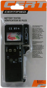 Certified Universal Battery Tester / Checker, AAA, AA, C, D, 9V