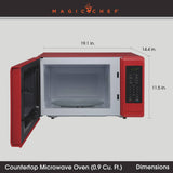 Magic Chef 0.9 cu ft Countertop Microwave Ovens in New Model