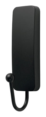 Command Medium Decorative Hook with Adhesive Strips, Matte Black, 3-lbs, 1 Strip per Pack