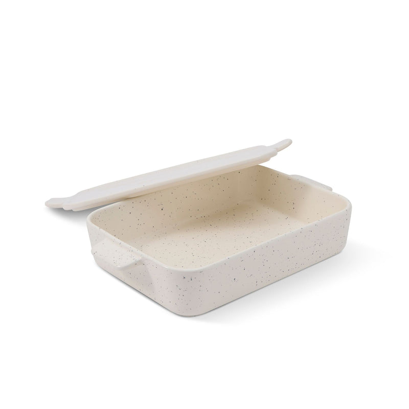 White Non-Stick Stoneware Pan with Lid N8089