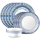Portofino Glass Dinnerware Set, Serves 4, 12-pc, White