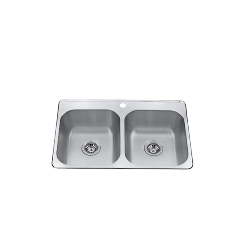 31x20x8-in Brushed Satin Stainless Steel Drop-in Sink G6232