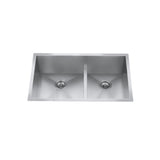 CXZD771L 32-in Low Divide Stainless Steel Double Bowl Sink