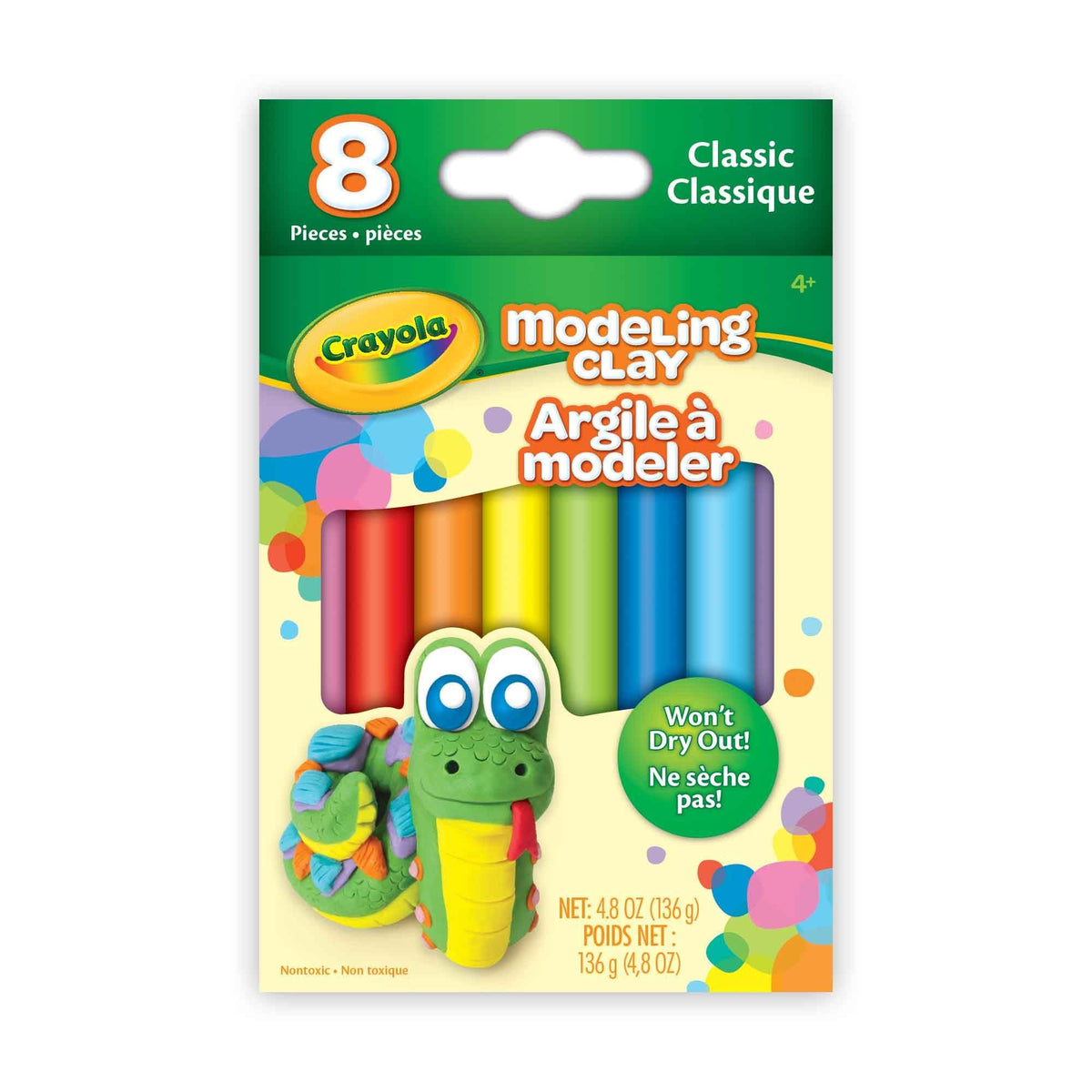 Modeling Clay, Multi-Coloured, 8-pk, Ages 4+, for Arts & Crafts/Birthday Favour