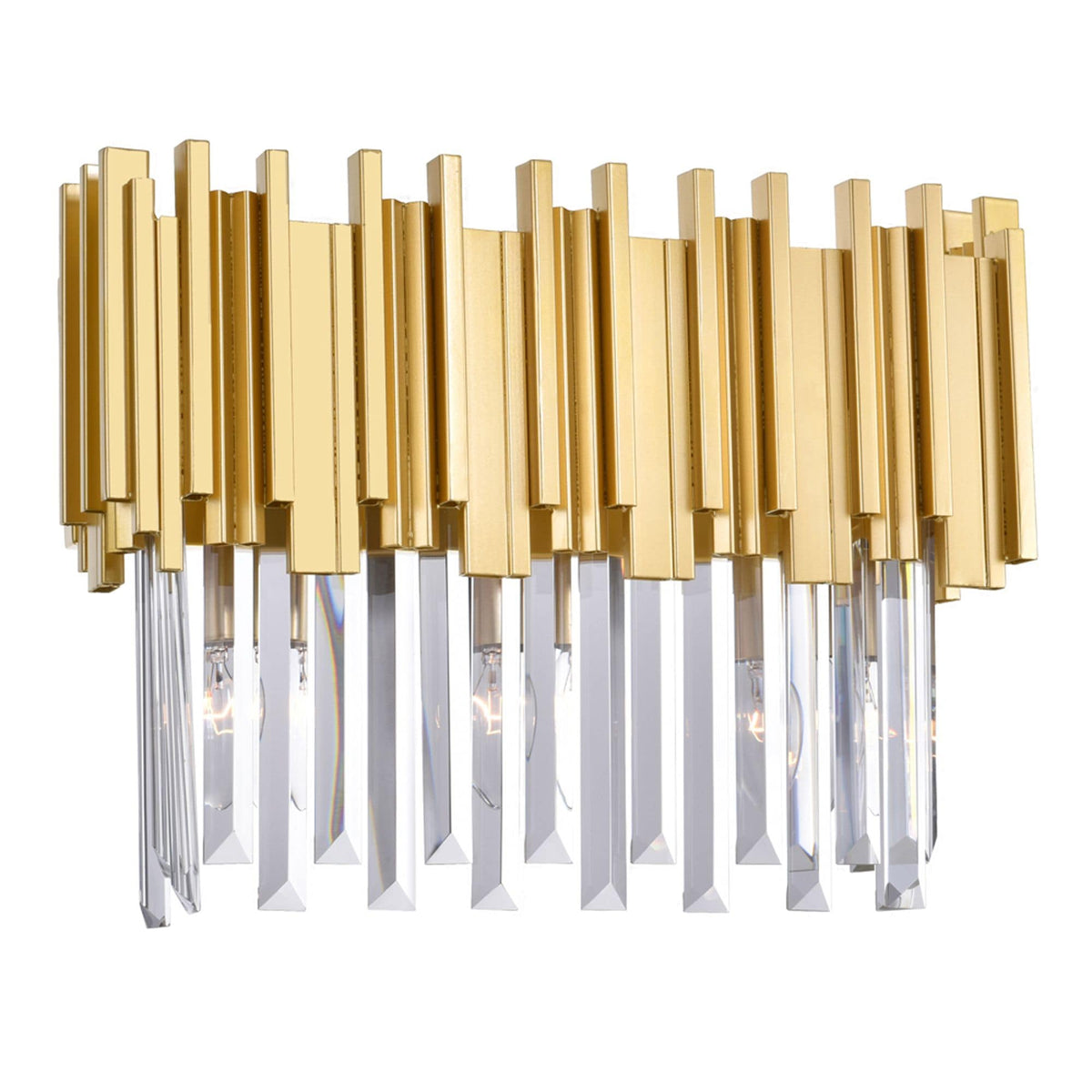 Deco 3-Light Medallion Gold Vanity Light