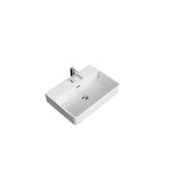Scratch-Resistant Rectangle Vessel Sink, White, 23.6-in x 16.5-in
