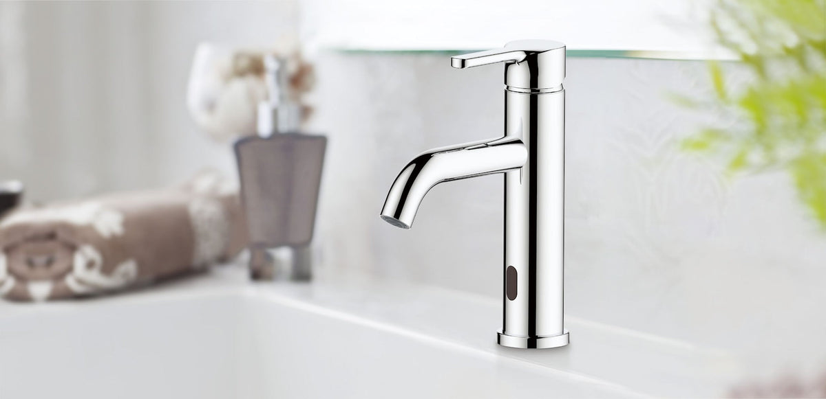 Tronus Touchless Single Control Lavatory/Bathroom Sink Faucet, 4-in Centerset, Chrome