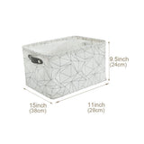 Large Water Resistant Storage Bin, 15-in x 11-in x 9.5-in, 6-pk, Black Pattern