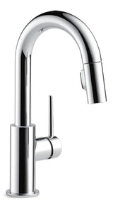 Delta Faucet Trinsic Single Handle High Arc Pull Down Bar/Prep Kitchen Faucet, Assorted Finishes