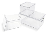 Dial Clear Storage Bin Set, 3-pc
