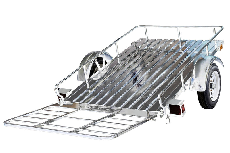 4x6-ft Single-Axle Open Rail Galvanized Utility Trailer T8102