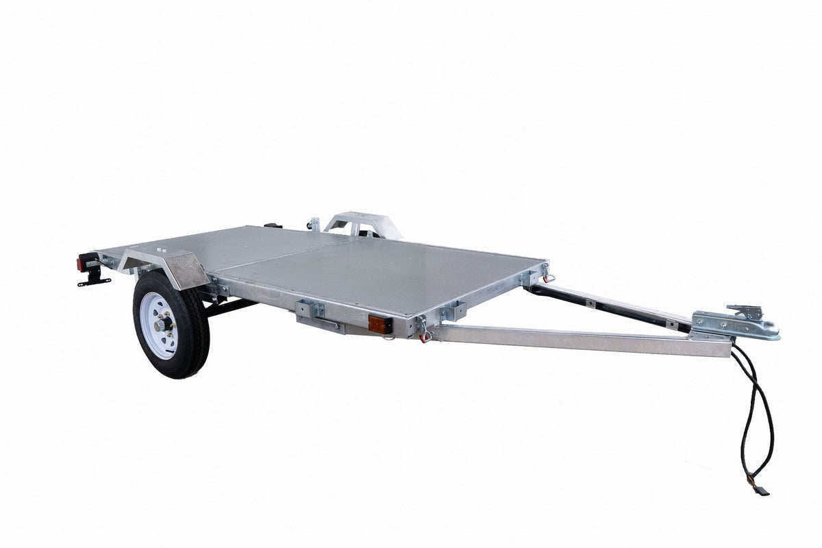 4x8-ft Single-Axle Galvanized Folding Utility Trailer