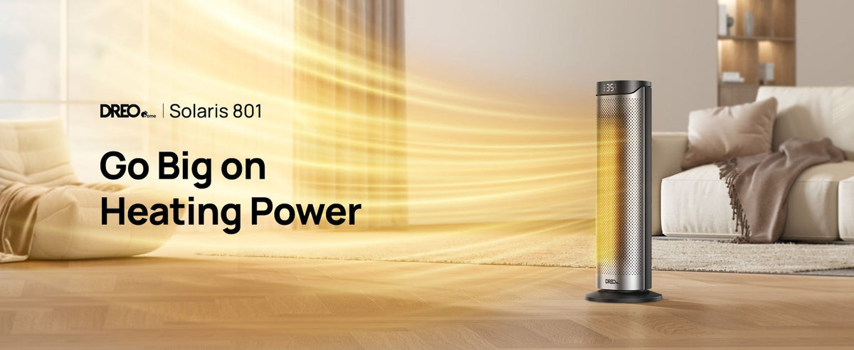Home 1500W PTC Convection Oscillating Ceramic Electric Tower Heater, 23-in