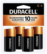 Coppertop C Alkaline Batteries, All Purpose, 4-pk