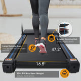 3.5HP Folding Treadmill with 15% Auto Incline 12 Preset Programs for Running Walking Exercise, 330LB Capacity, Double Running Board Shock...