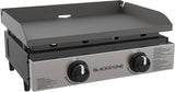 1666 22” Tabletop Griddle with Stainless Steel Faceplate, Powder Coated Steel, Black