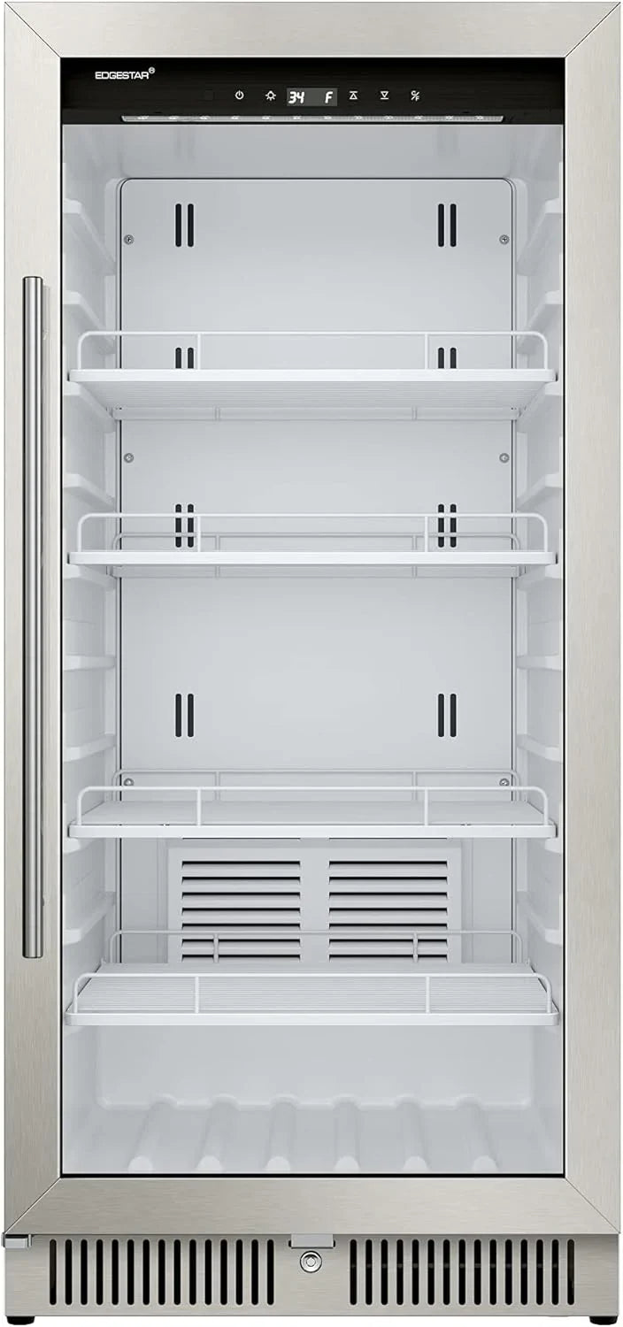 22" Wide 10.1 Cu. Ft. Commercial Beverage Merchandiser – Stainless Steel, Temp Alarm, Reversible Door V8064