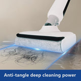 HABIUBIU Vacuum Mop All in One, Wet Dry Vacuum Cleaner, Cordless Cleaner Machine for Tile Hardwood Floor, Self Cleaning Electric Mop with 180 Lie-Flat