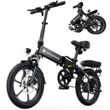 Electric Bike for Adults 500W Motor, 20 mph Folding Ebike, 14"/16"/20" Adults Electric Bicycles with Smart Uphill, 280.8Wh Battery, 25 Miles PAS Range, Mini E Bikes for Adults and Teens-isinwheel