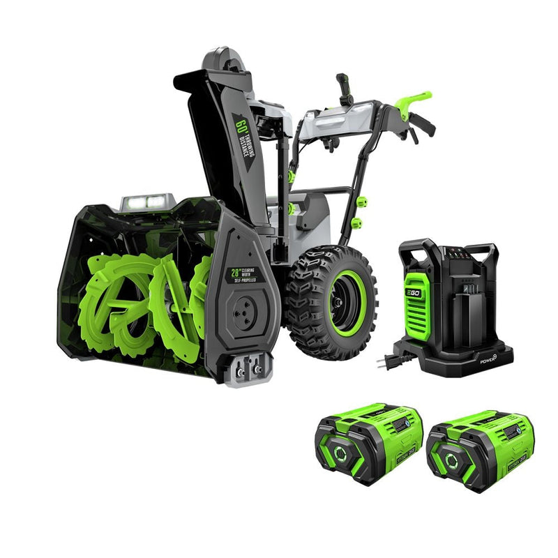 56V Brushless Cordless 28-in Self-Propelled 2-Stage Peak Power Snowblower with (2)12.0Ah Batteries and Dual Port Charger R8603