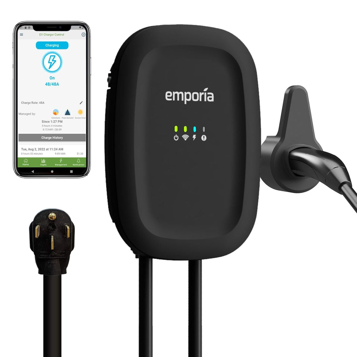 40A Wi-Fi Level 2 NEMA 14-50 NACS EV Charger