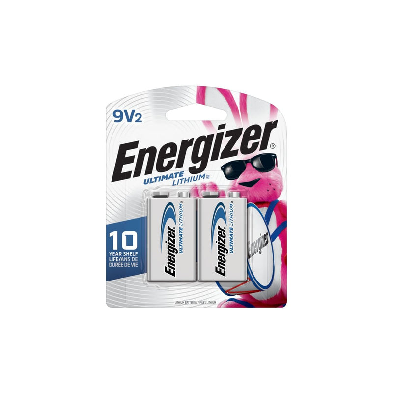 2-pk 9V / 9 Volt Lithium Batteries, EZ Turn Lock, PowerSeal A5983