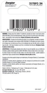 Silver Oxide 3-pk 357 LR44 AG13 303 A76 1.5V / 1.5 Volt Button Coin Cell Batteries