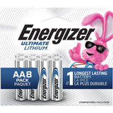 Ultimate AA Lithium Batteries, Long Lasting, All Purpose, 8-pk