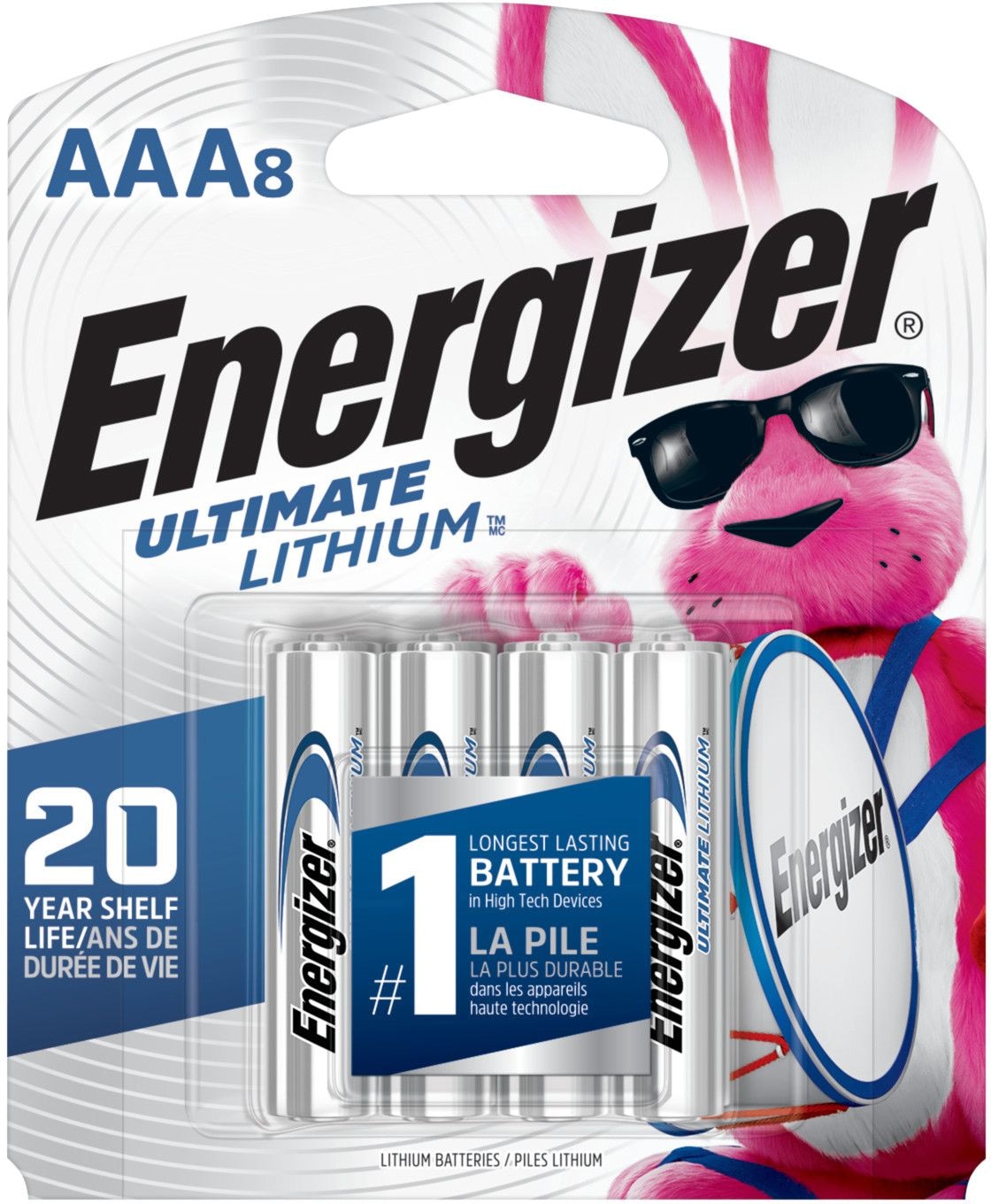Ultimate Lithium AAA Batteries, 8-pk