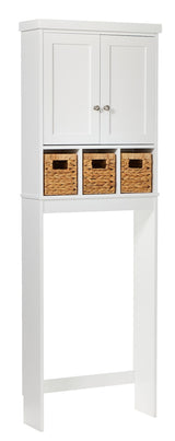 Basket Bathroom Space Saver, White