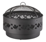 Brome Round Outdoor Wood Firepit, 24-in