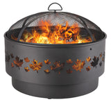 Brome Round Outdoor Wood Firepit, 24-in