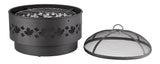 Brome Round Outdoor Wood Firepit, 24-in