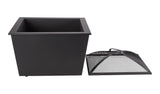 Lyall Square Outdoor Wood Firepit, 20-in, Black