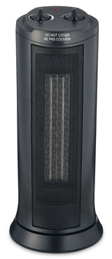 Oscillating Tower Ceramic Space Heater withThermostat, 1500W, Black