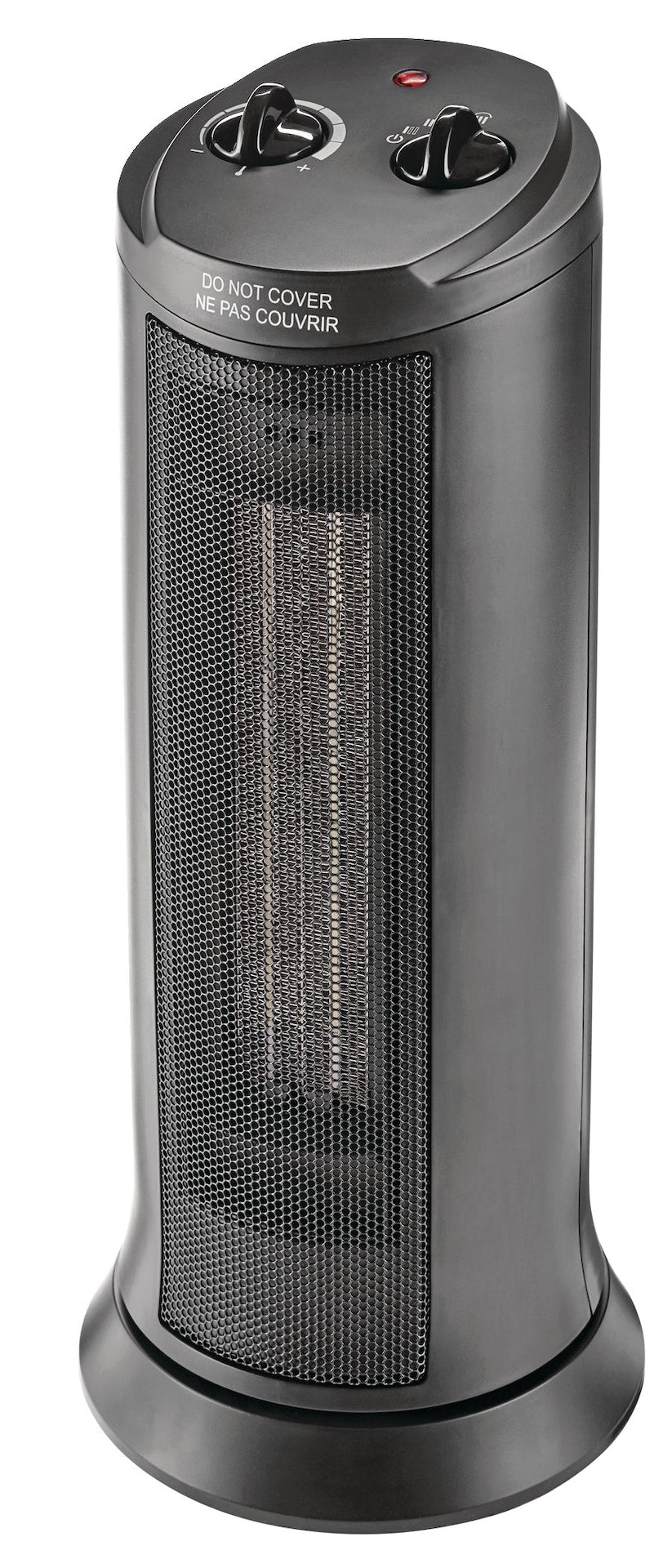Oscillating Tower Ceramic Space Heater withThermostat, 1500W, Black