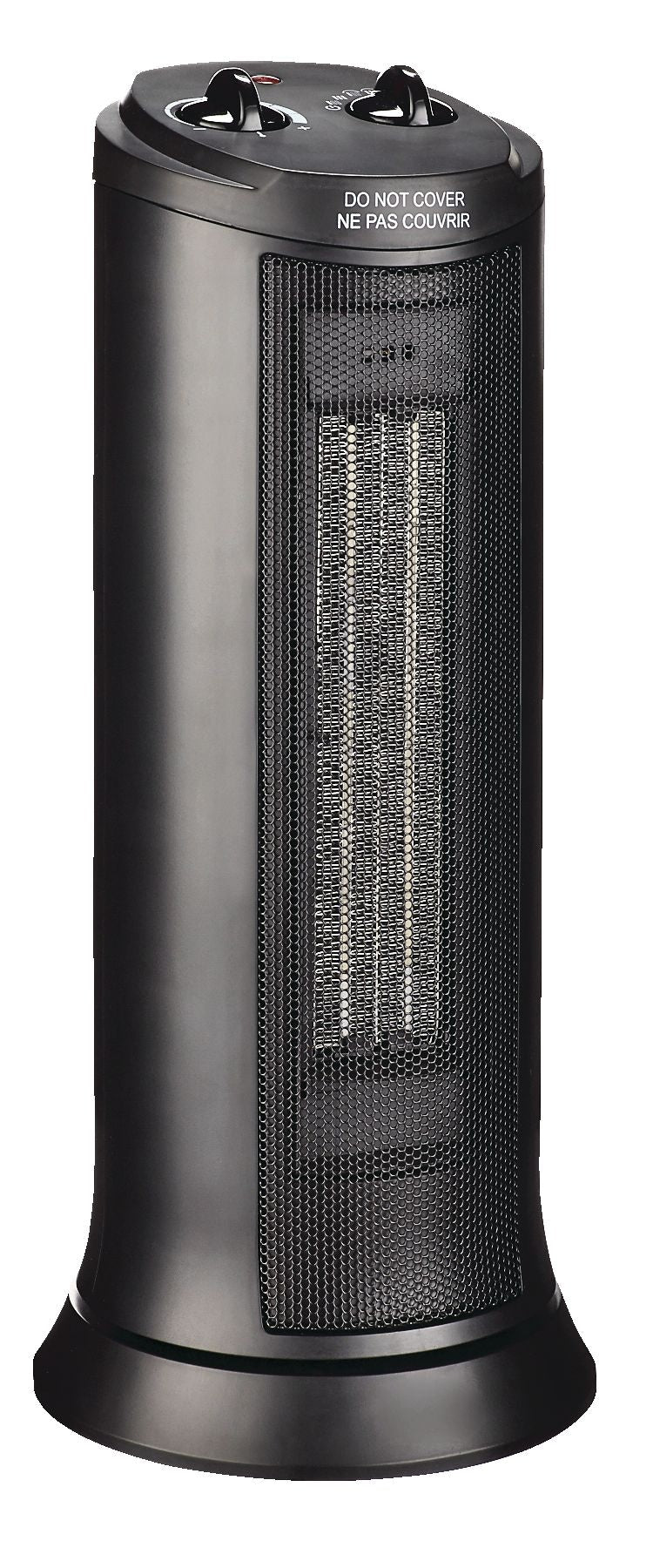 Oscillating Tower Ceramic Space Heater withThermostat, 1500W, Black