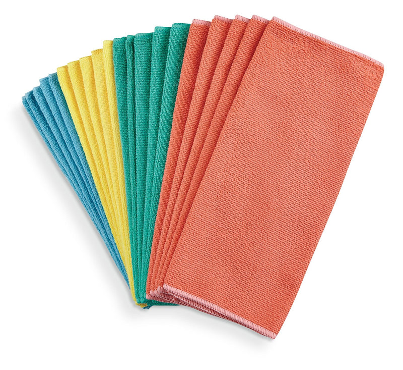 All-Purpose Machine Washable Microfibre Cloths, Assorted Colours, 20-pk A7636