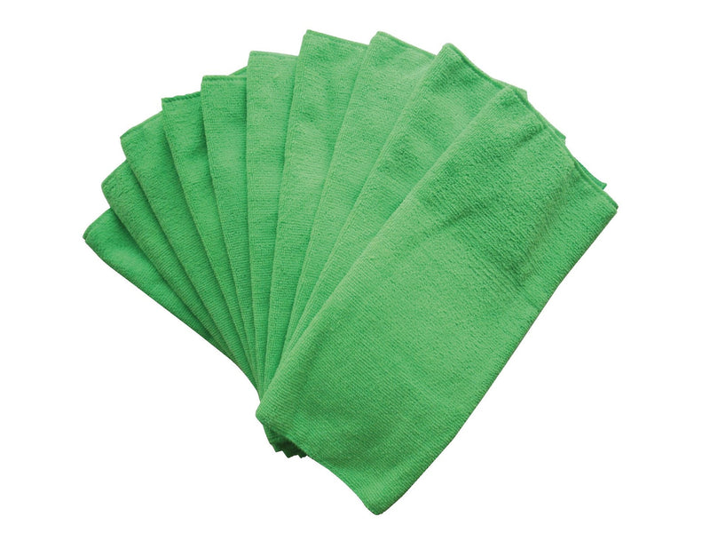 All-Purpose Machine Washable Microfibre Cloths, Green, 10-pk Z9346