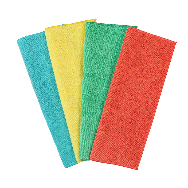 All-Purpose Machine Washable Microfibre Cloths, Various Colours, 4-pk H9546