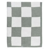 Childrenwear Green Checkered Silky Mink Baby Blanket