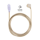 Globe 9-ft 16/2 Fabric Extension Cord, Right Angle Plug, 3 Outlets, Gold