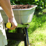 Heavy-Duty Easy Pivot/Dump Steel Tub Wheelbarrow, Steel Tray, 6-cu-ft