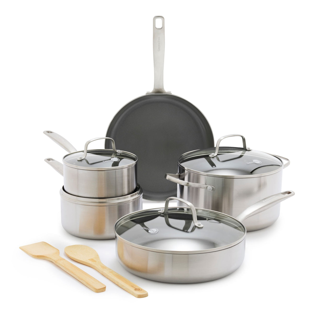 Chatham Stainless Steel Ceramic Cookware Set, 11-pc
