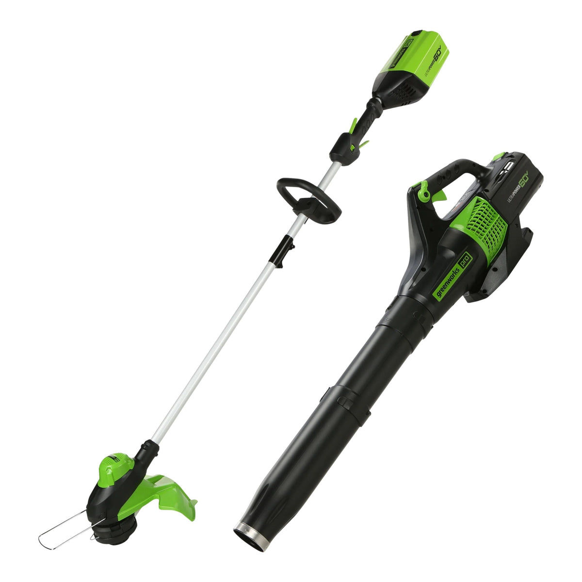 60V 13-in String Trimmer & 540CFM/140MPH Blower Combo Kit with 4.0Ah Battery & Charger