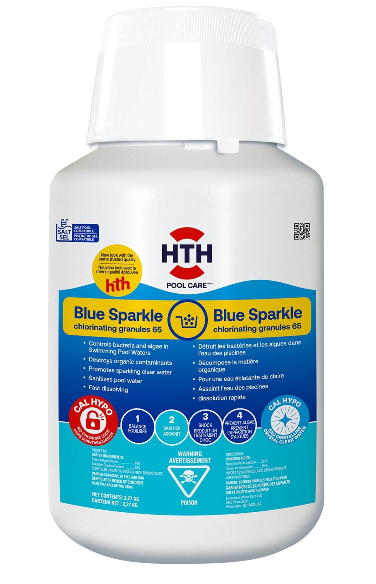 Blue Sparkle 65%, Granular Pool Chlorine, 2.27-kg
