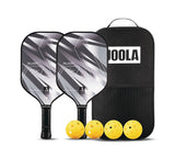 Silver Lightning 10mm Pickleball Paddle & Indoor/Outdoor Ball Set, Black
