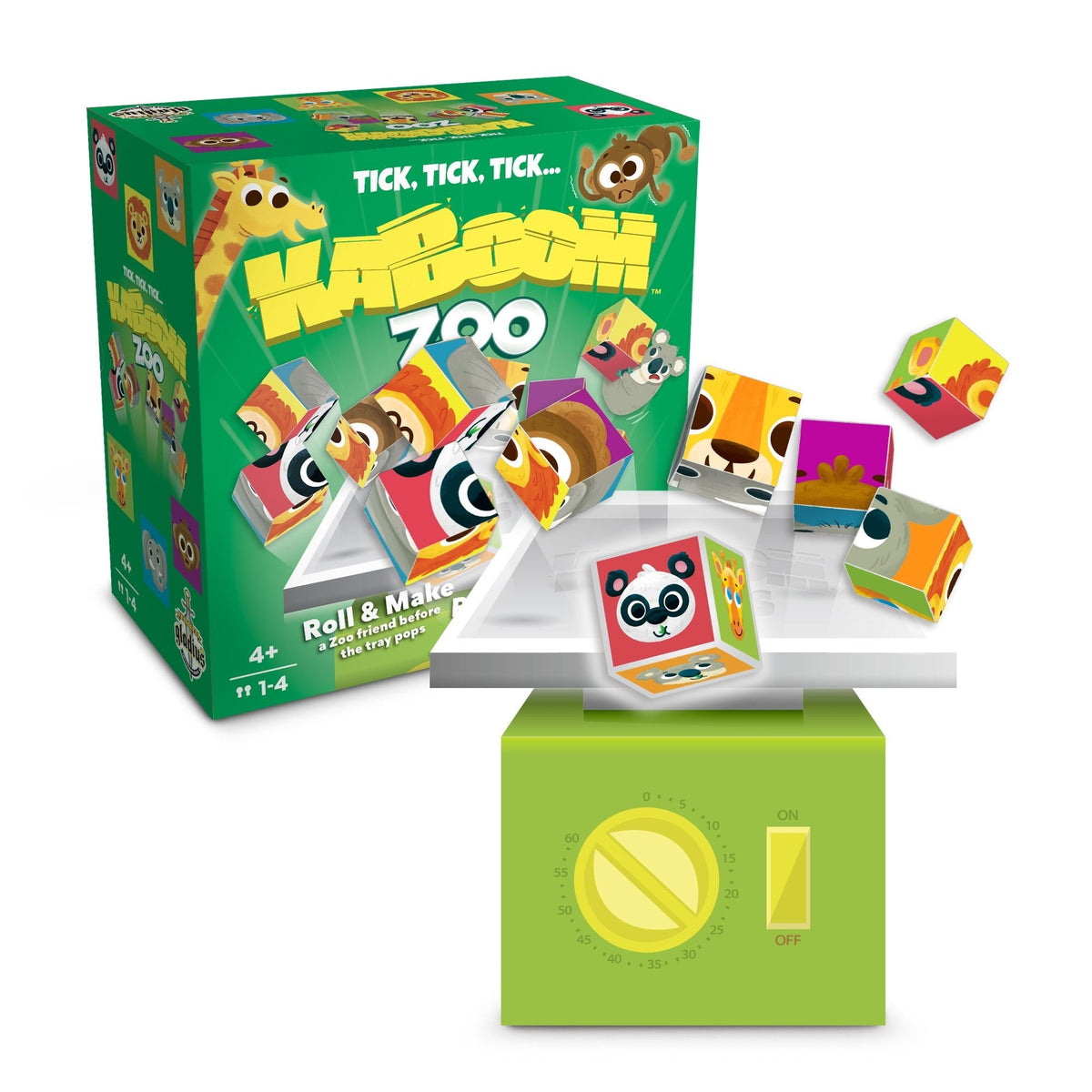 Kaboom Zoo Dice Rolling Game, Ages 4+
